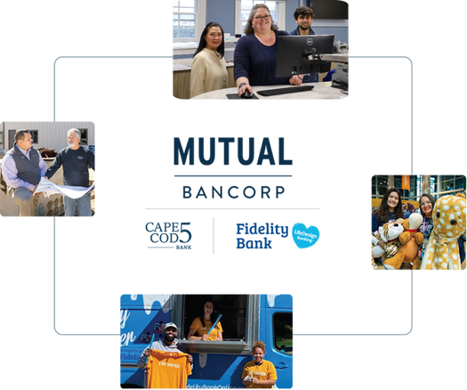 Cape Cod 5 and Fidelity Bank collage of employees